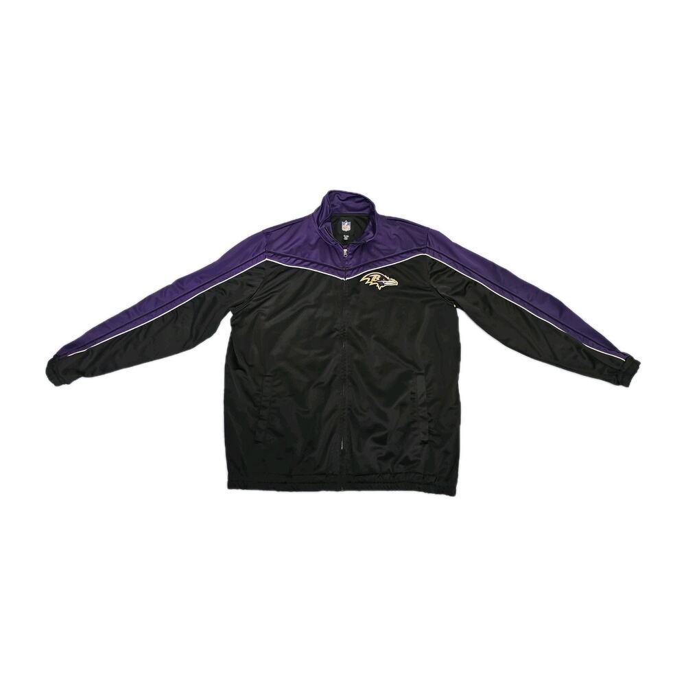 NFL Baltimore Ravens Full Zip Jacket Mens Size XXL Purple GIII Apparel Lined